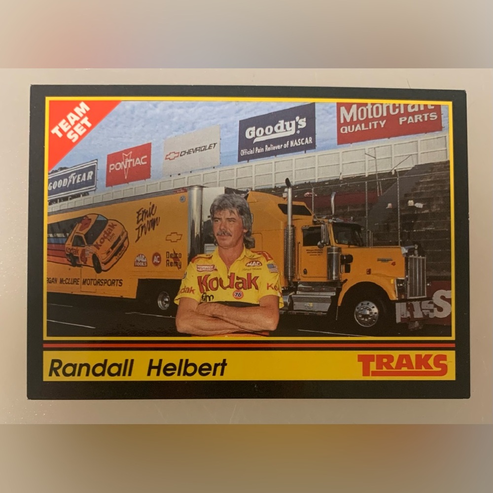 Randall Helbert Yellow Racing Truck Trading Card - Team Set 1992
